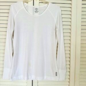 WOMEN'S HOT CHILLYS WHITE T-SHIRT, SIZE M, LONG SLEEVE